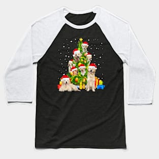 Golden Retriever Christmas Tree X Mas Santa Hat Baseball T-Shirt